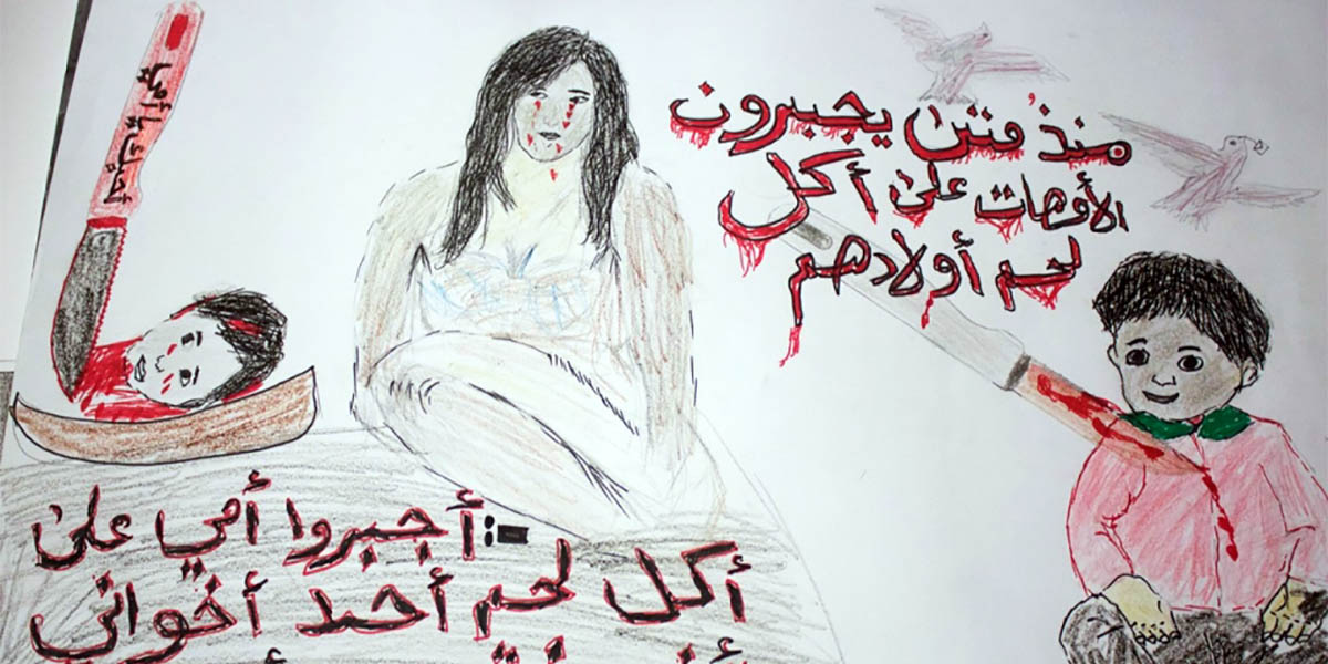 Ezidi çocukların çizimleriyle Ortadoğu’da yaşanan IŞİD terörü