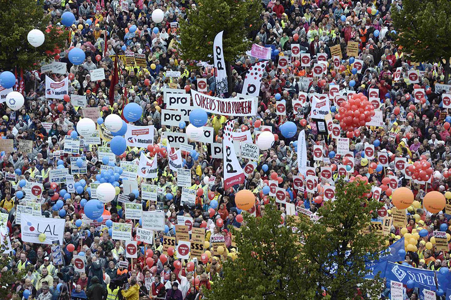 Finlandiya Protesto