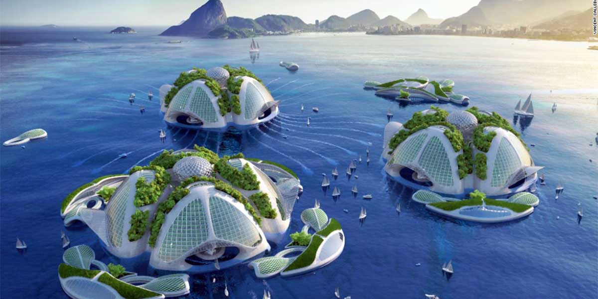 Oceanscraper: Geri dönüştürülen plastikle tasarlanan yüzen okyanus yapıları