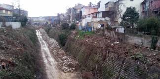 Kadıköy'ün Rasimpaşa mahallesine bağlı olan Yeldeğirmeni'nde yol çalışmalarında onlarca ağaç kesildi.