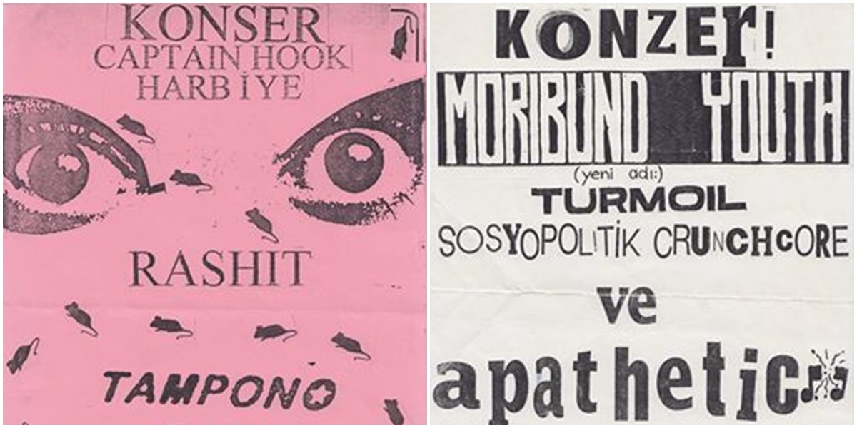 Yerin Dibi! – 90’lı Yıllarda Türkiye’de Punk afişleri