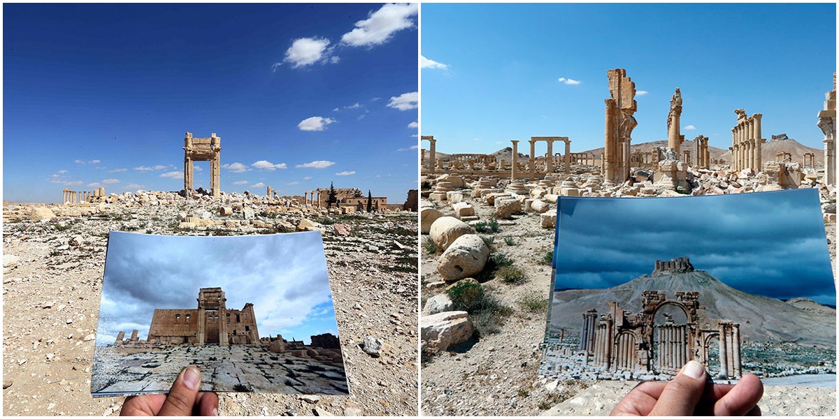 Suriye’deki harap edilmiş tarihi kalıntıların içler acısı fotoğrafları
