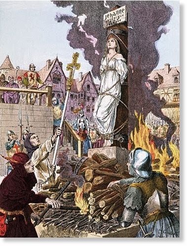 Illustration of Joan of Arc Being Burned at the Stake --- Image by © Leonard de Selva/CORBIS