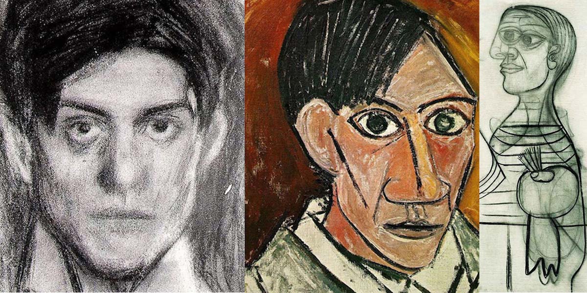 Picasso’nun 15 yaşından 90 yaşına kadar yaptığı ikonik oto-portrelerinin dönüşümü