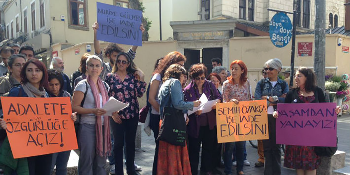 Barış Akademisyenleri Semih Özakça ve Nuriye Gülmen için açlık grevi nöbetine başladı