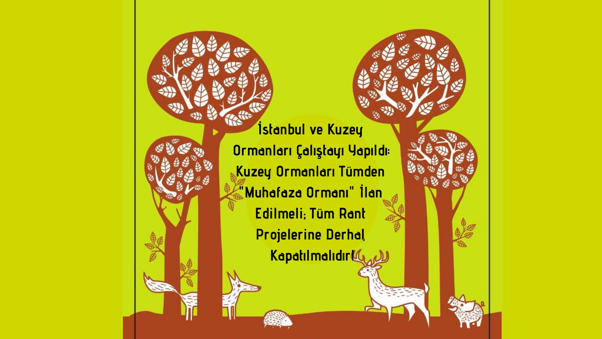 İstanbul ve Kuzey Ormanları Çalıştayı Yapıldı: Kuzey Ormanları Tümden “Muhafaza Ormanı” İlan Edilmeli; Tüm Rant Projelerine Derhal Kapatılmalıdır!