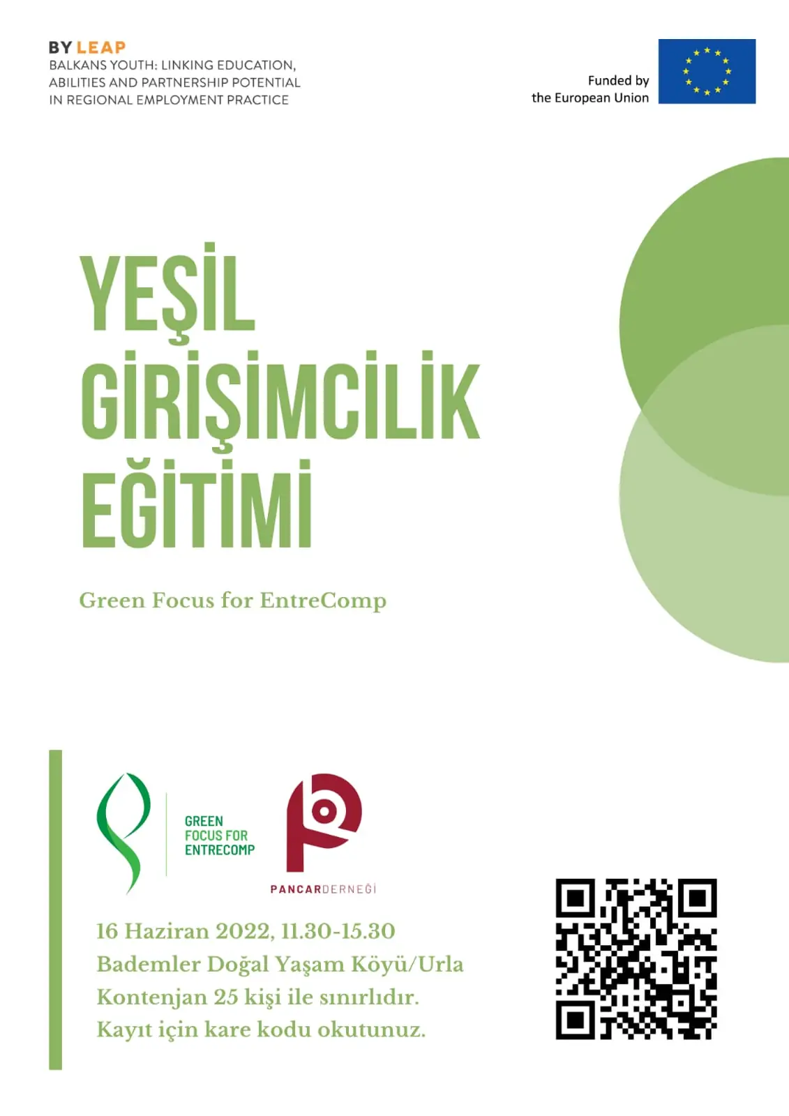İzmir’de yeşil girişimcilik eğitimi gerçekleşecek…